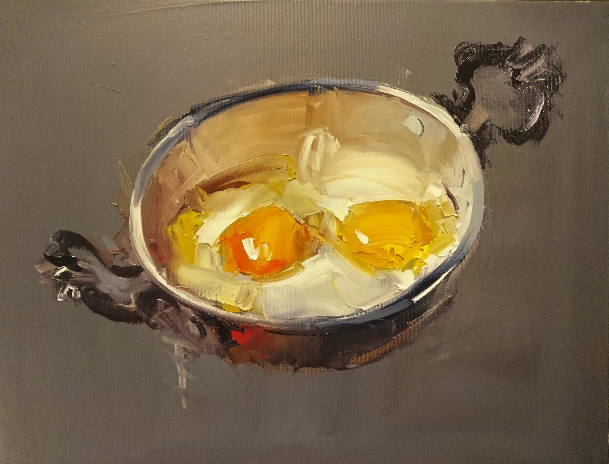 painting Fried eggs
