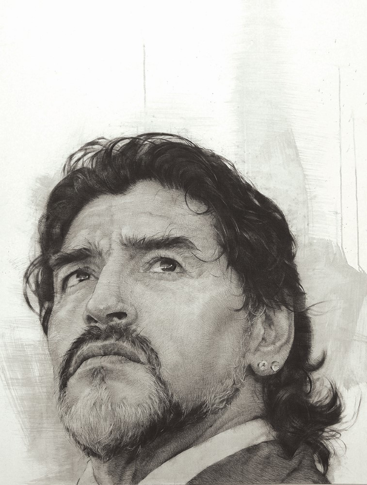 painting Maradona