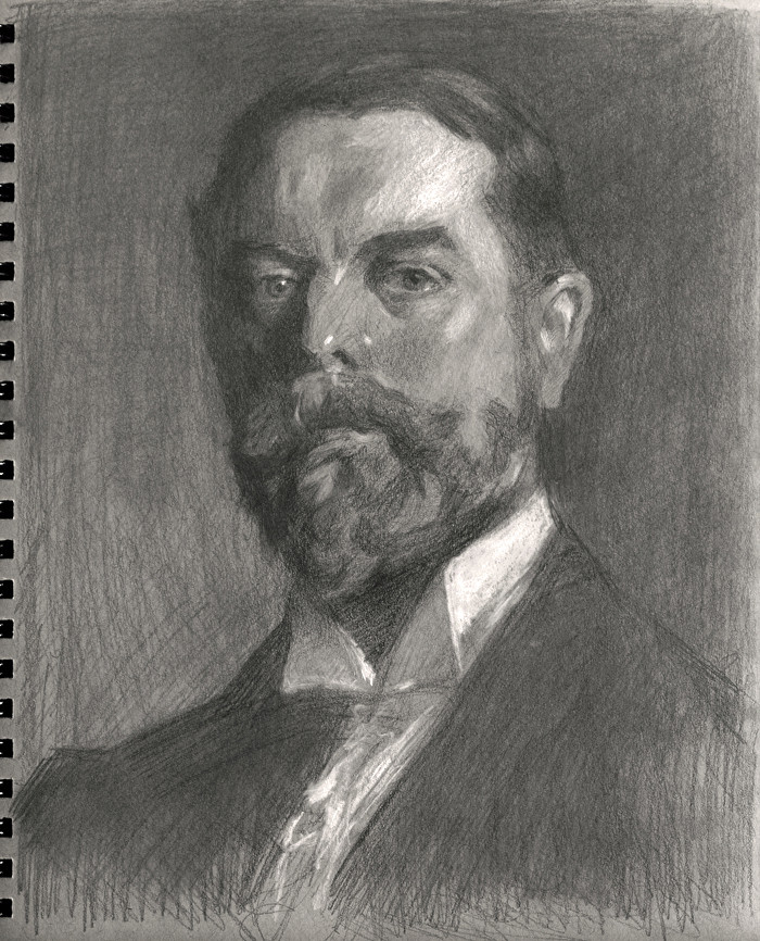 painting Tonal Study on Sargent: Self-Portrait